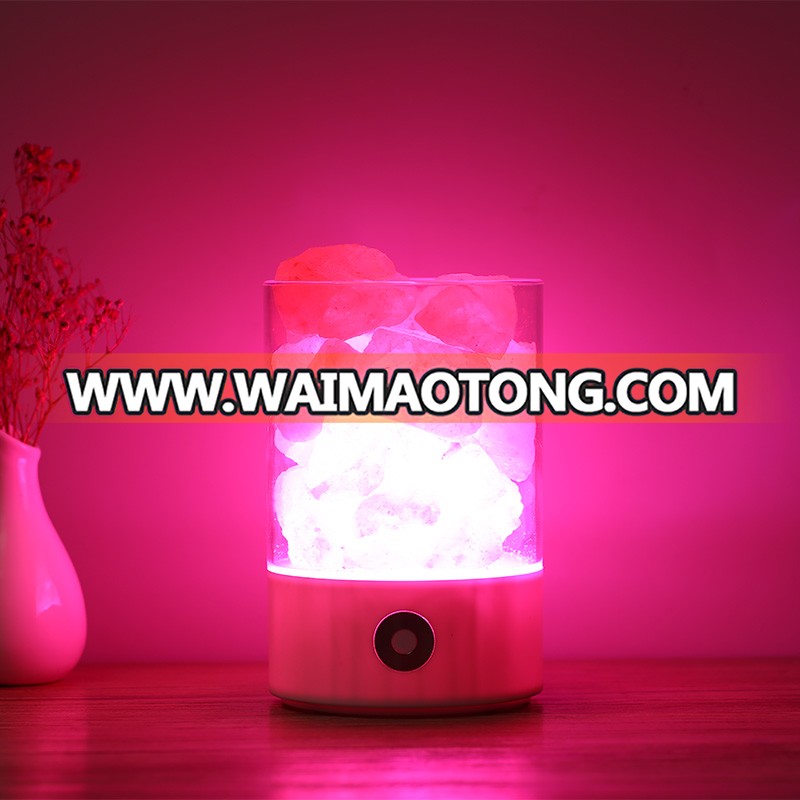 2018 Interesting gift kids table lamp high quality pure natural usb himalayan rock salt lamps